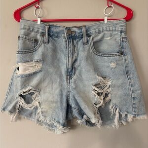 Aeropostale Light Blue Distressed Jean Shorts